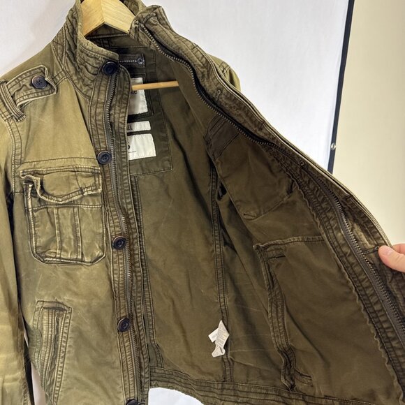 Abercrombie & Fitch Sentinel Military Field Jacket Olive Green Men S Patch - Picture 5 of 7